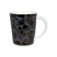 Кружка «Оттенки черного», 380 мл, фарфор, белый, декор, KOENITZ, Германия