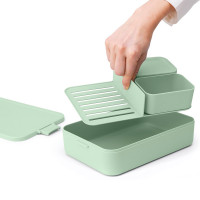 Ланч-бокс Bento большой, 25.5 х 16.7 см, пластик, мятный, серия Make & Take, BRABANTIA, Бельгия_00812680051494761878.jpg