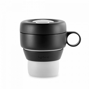 Кружка складная , 350 мл, силикон, серый, серия TO GO, LEKUE, Испания, Посуда для пикника
