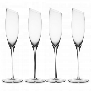 Набор из 4-х бокалов для шампанского, 190 мл, 27.5 см, стекло, серия Geir, LIBERTY JONES, Россия, Бокал-флейта для шампанского