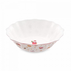 Салатник Red toys, 23 см, фарфор, белый, декор, серия New Year, REPAST, Чехия, Салатники REPAST