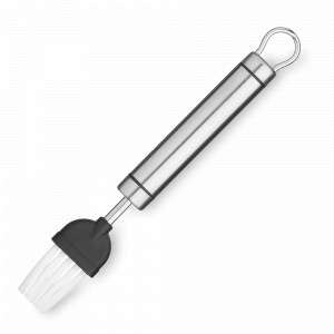 Кисточка кондитерская с овальной ручкой, 20 см, нержавеющая сталь, нейлон, серебристый, серия Professional, KITCHEN CRAFT, Великобритания, Кухонные кисточки