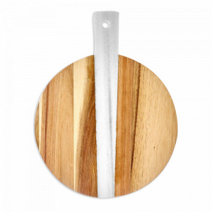 Доска сервировочная круглая State, 34 х 26 х 1,5 см, акация, мрамор, WALMER, Великобритания, WALMER (Великобритания)