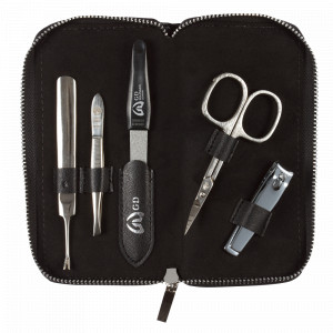 Набор маникюрный в футляре, 5 предметов, GD, Германия, Мужской маникюрный набор