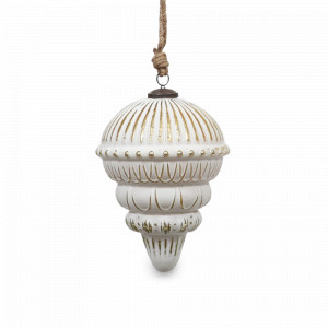 Украшение новогоднее подвес, 20 см, стекло, белый, ROOMERS FURNITURE, Нидерланды, ROOMERS FURNITURE (Нидерланды)