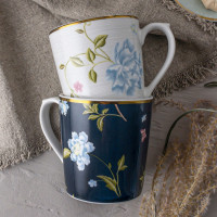 Кружка Midnight Uni, 12 х 8.8 см, 0.35 л, фарфор, белый, синий, серия Uni, Laura Ashley, Великобритания_00809380054517115265.jpg
