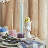 Подставка для яиц Flower Bunny, 19 см, доломит, белый, розовый, серия Easter Essential, TKANO, Россия_00818870051573597094.jpg