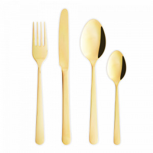 Набор столовых приборов 24 предмета, нержавеющая сталь 18/10, золотистый, серия Oslo, HERDMAR, Португалия, HERDMAR (Португалия)