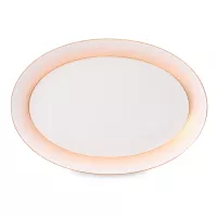 Блюдо овальное White Gold, 36 х 23 см, фарфор, белый, золотой, серия Constanza Rio, FALKENPORZELLAN, Германия, 