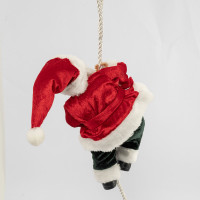 Украшение новогоднее - подвес Санта на канате, 40 см, пластик, полиэстер, серия New Year, ANNA LAFARG, Китай_00820990066802498903.jpg