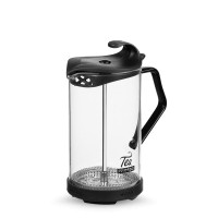Френч - пресс Tea Presso, 600 мл, боросиликатное стекло, пластик, нержавеющая сталь 18/10, черный, VITAX, Великобритания