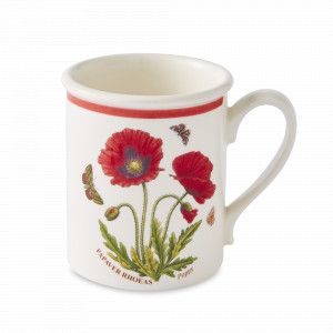 Кружка «Мак», 340 мл, фаянс, белый, декор, серия Botanic Garden, PORTMEIRION, Великобритания, PORTMEIRION (Великобритания)