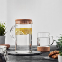 Кувшин Kronos, 1000 мл, боросиликатное стекло, пробка, WALMER, Великобритания_00814670059855246397.jpg