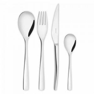 Набор столовых приборов на 6 персон, 24 предмета, нержавеющая сталь 18/10, серия Amalfi, BUGATTI Cutlery, Италия, BUGATTI CUTLERY (Италия)