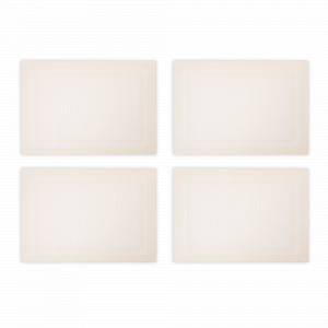Набор из 4-х подстановочных прямоугольных салфеток, 33 х 48 см, пвх, кремовый, серия Art Frame, WO HOME, Германия, Салфетки подстановочные