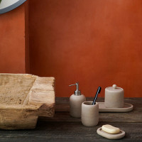 Банка для хранения Loup, 430 мл, полирезин, бежевый, серия Bath, BERGENSON BJORN, Великобритания_00813860057946436910.jpg