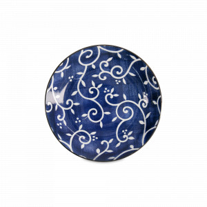 Тарелка закусочная Karakusa, 21.5 см, фарфор, белый, синий, серия Tokyo Blue, TOKYO DESIGN, Нидерланды, Тарелки десертные
