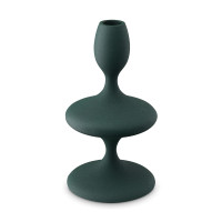 Подсвечник на одну свечу, 20 см, металл, темно-зеленый, серия Vivlend, BERGENSON BJORN, Великобритания