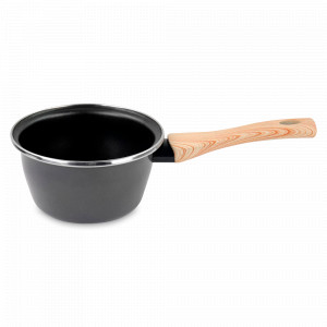 Ковш , 16 см, 1 л, сталь, стеклоэмаль, темно-серый, серия Eco Cooking, VITRINOR, Испания, Ковшики для индукционной плиты