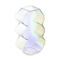 Ваза Wavy, 25 см, стекло, перламутровый, BERGENSON BJORN, Великобритания