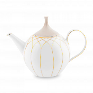 Чайник заварочный, 1.1 л, фарфор, белый, золотой, серия Terrace, VISTA ALEGRE, Португалия, Белые фарфоровые заварочные чайники