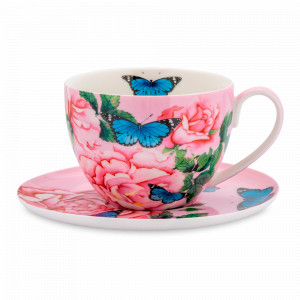 Пара чайная Розы, 400 мл, фарфор, декор, серия Экзотика, MAXWELL WILLIAMS, Австралия, MAXWELL & WILLIAMS (Австралия)