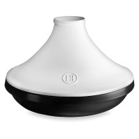 Керамический тажин, 4 л,33 х 33 х 23 см, черный/белый, серия Delight, EMILE HENRY, Франция