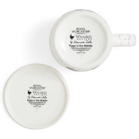 Кружка с подставкой «Свинка посередке», 310 мл, костяной фарфор, белый, декор, серия Wrendale Designs, ROYAL WORCESTER, Великобритания_00810000049203145073.jpg