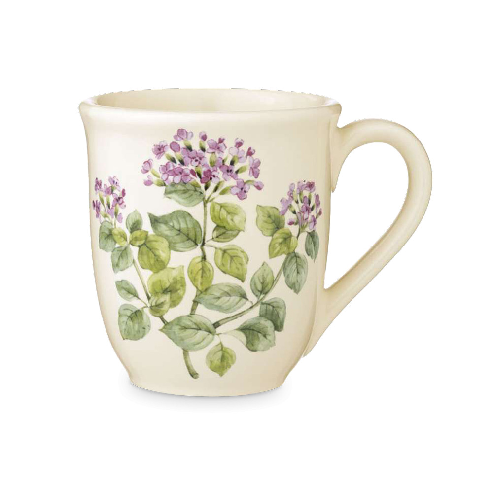 Кружка Origano, 350 мл, керамика, белый, декор, серия Rosemary, NUOVA CER, Италия