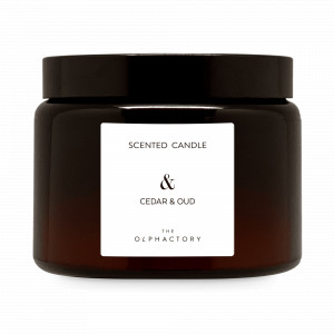 Ароматическая свеча «Кедр и уд», в стеклянном стакане, воск, AMBIENTAIR, Испания, Ароматы для дома