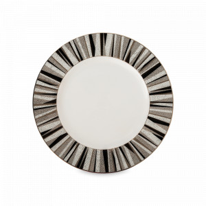 Тарелка пирожковая, 16 см, костяной фарфор, белый, черный, серия Шагрин, NARUMI, Япония, NARUMI (Япония)