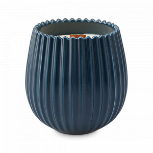 Свеча ароматическая с деревянным фитилём Secret Santa, 8 см, 60 часов, синий, серия Edge, TKANO, Россия, Edge TKANO