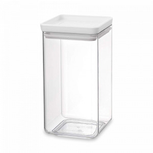 Контейнер для сыпучих продуктов, 1,6 л, 11 х 11 х 20 см, пластик, светло-серый, серия Tasty+, BRABANTIA, Бельгия, Контейнеры для продуктов BRABANTIA