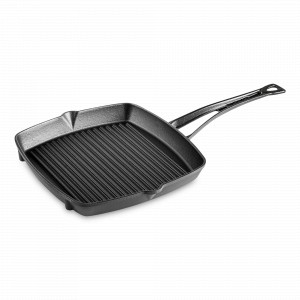 Сковорода-гриль квадратная, 26 х 26 см, чугун, черный, LAVA, Турция, Сковороды гриль