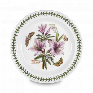 Тарелка обеденная «Азалия», 25 см, фаянс, белый, декор, серия Botanic Garden, PORTMEIRION, Великобритания, PORTMEIRION (Великобритания)