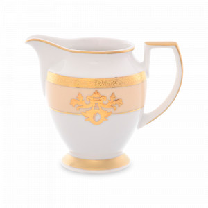 Молочник Creme Gold, 190 мл, фарфор, белый, золотой, серия Constanza Alena, FALKENPORZELLAN, Германия, Сливочники