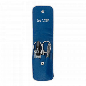 Набор маникюрный в кожаном футляре, 3 предмета, YES, Германия, Мужской маникюрный набор