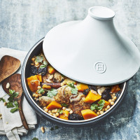 Керамический тажин, 2 л, 27,5 см, графит - белый, серия Delight, EMILE HENRY, Франция_00803290054755925190.jpg