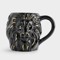 Кружка «Лев», 540 мл, керамика, черный, золотистый, рельеф, серия Manly, ANNA LAFARG, Китай_00822620050091353108.jpg