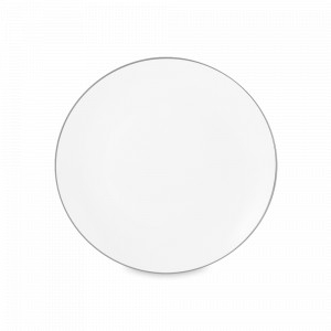 Тарелка закусочная, 23 см, фарфор, белый с серебристым кантом, серия White Platinum, MAXWELL WILLIAMS, Австралия, Тарелки