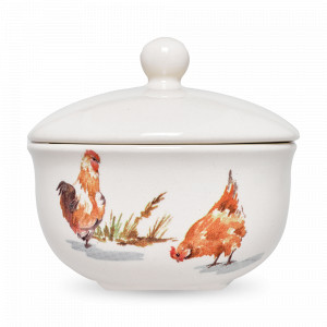 Сахарница , 370 мл, фарфор, белый, декор, серия Country Farmyard, GRACE BY TUDOR, Великобритания, GRACE BY TUDOR (Великобритания)