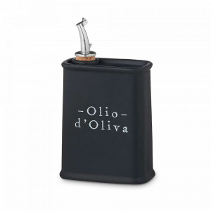 Бутылка для масла, 250 мл, керамика, черный, серия Nero Easy, NUOVA CER, Италия, Nero Easy NUOVA CER