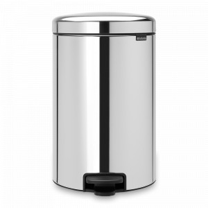 Контейнер для мусора с педалью, 20 л, нержавеющая сталь, стальной, серия newIcon, BRABANTIA, Бельгия, Скидка до -20% на мусорные ведра Brabantia