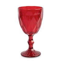Бокал - кубок для вина, 300 мл, стекло, красный, серия Diamond color, ANNA LAFARG, Китай