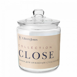 Банка для хранения, 27 см, 3 л, стекло, силикон, серия Close, LIBERTY JONES, Россия, Банки для хранения LIBERTY JONES