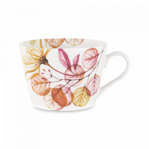 Кружка Азалия бежевая, 480 мл, фарфор, белый, декор, серия Магия цветов, HOME &amp; STYLE, Китай, HOME & STYLE (Италия)