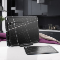 Набор из 3-х разделочных досок на подставке, мрамор Сахара Блэк, в подарочной коробке, композитный материал, серия Elegance, ComposeEat, Россия_00814750040513529721.jpg