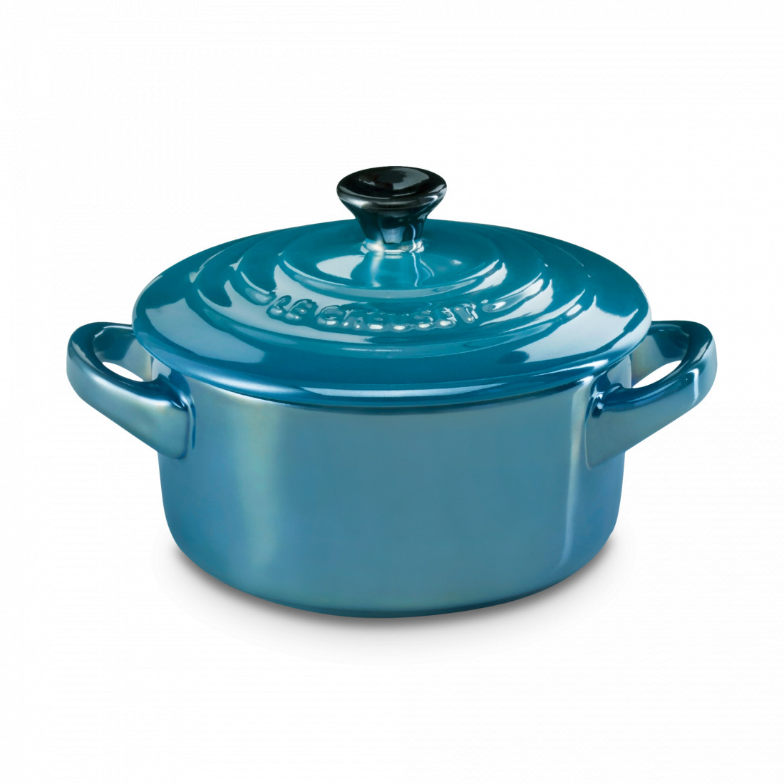 Кокот , 0,25 л, 10 см, керамика, лазурь металлик, серия Pearlized Light Deep Teal, LE CREUSET, Франция