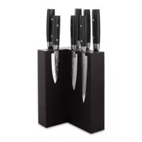 Набор из 7-и кухонных ножей на подставке из дуба, серия Zen, YAXELL, Япония, 