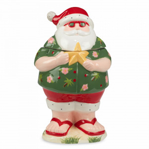 Банка для печенья 3D, 30.5 см, керамика, белый, декор, серия Желание Санты, Certified International, США, CERTIFIED INTERNATIONAL (США)